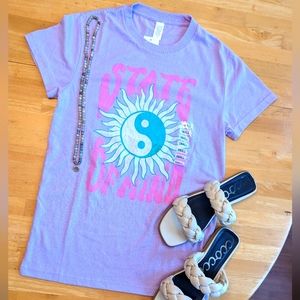 Yin Yang State of Mind T-shirt Purple T-shirt SS Size Small ☯️